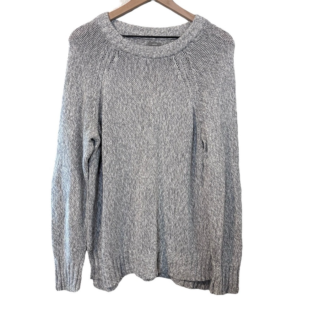 Women’s Aerie American Eagle gray marled raglan pullover sweater size large